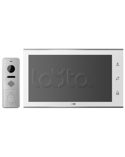 Комплектвидеодомофона CTV-DP4105AHD (белый) в Черкесске Комплекты домофонов Pintop.ru
