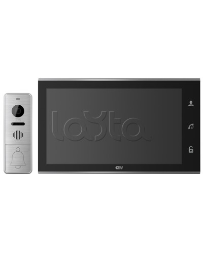 Комплектвидеодомофона CTV-DP4105AHD (черный) в Черкесске Комплекты домофонов Pintop.ru