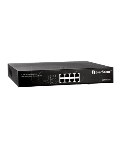 Коммутатор PoE 8-портовый EverFocus ES0802-41 в Черкесске Коммутаторы Pintop.ru