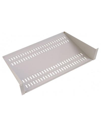 Полка перфорированная консольная 400мм 2U ЦМО МС-40-9005 в Черкесске Полки для шкафов и стоек Pintop.ru